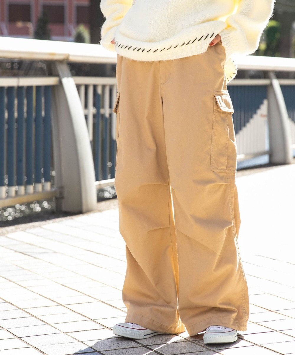 WEGO 【ユニセックス着用ITEM/SMLサイズ展開】ワイドカーゴパンツ 