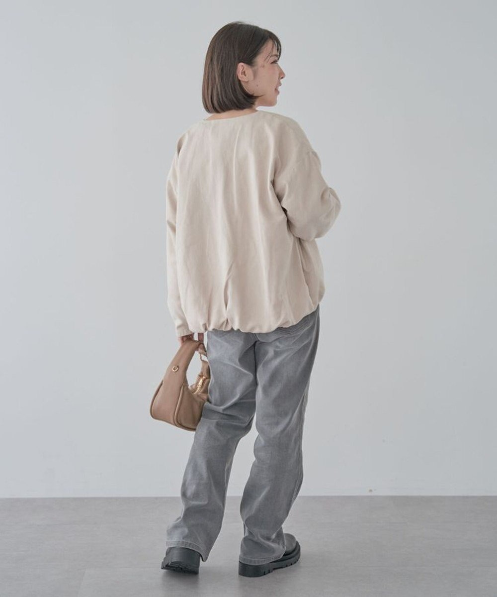 Green Parks ノーカラータックスウェード調ブルゾン 