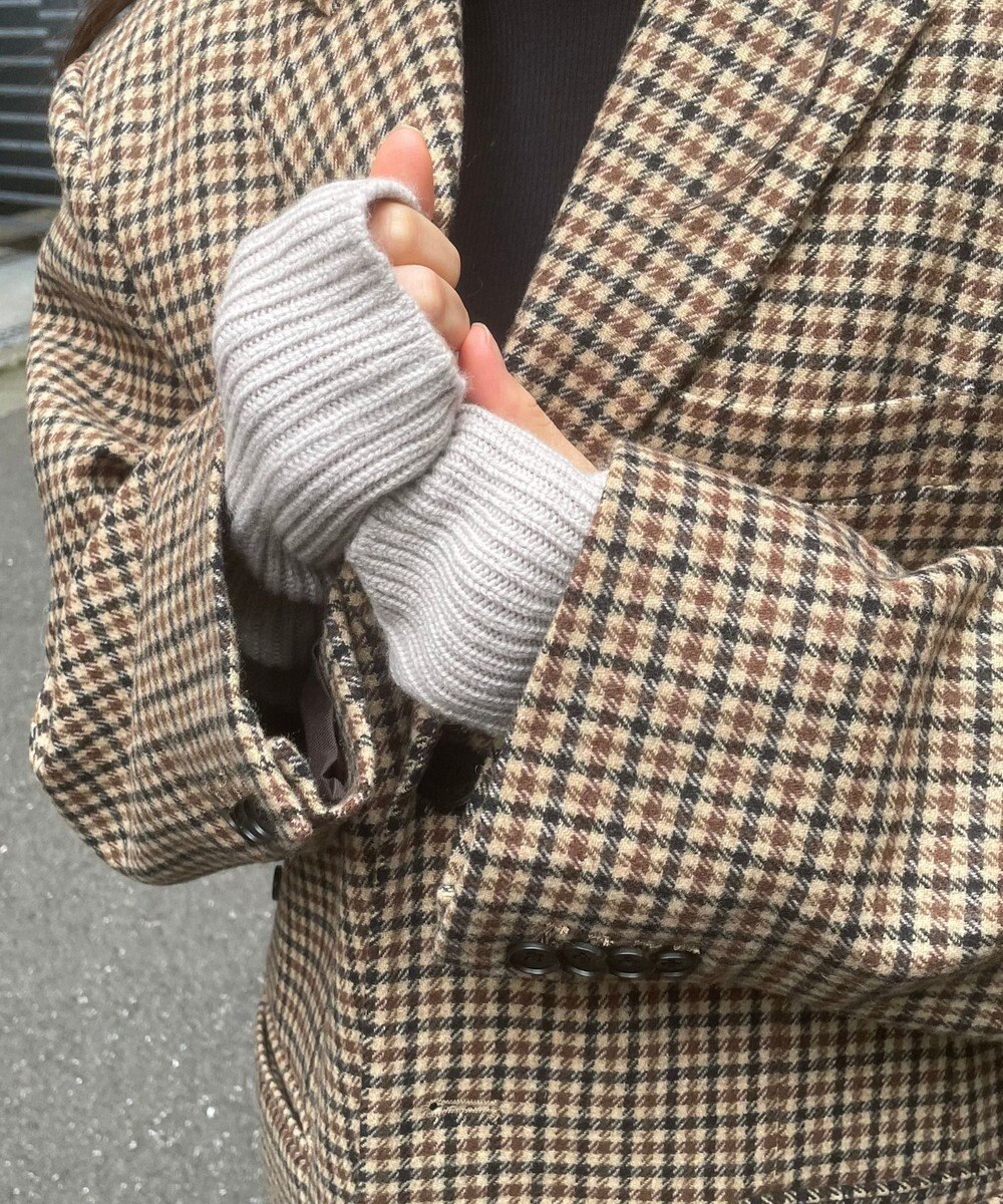 MOONBAT 【カシミヤ100%】リブニットアームウォーマー 