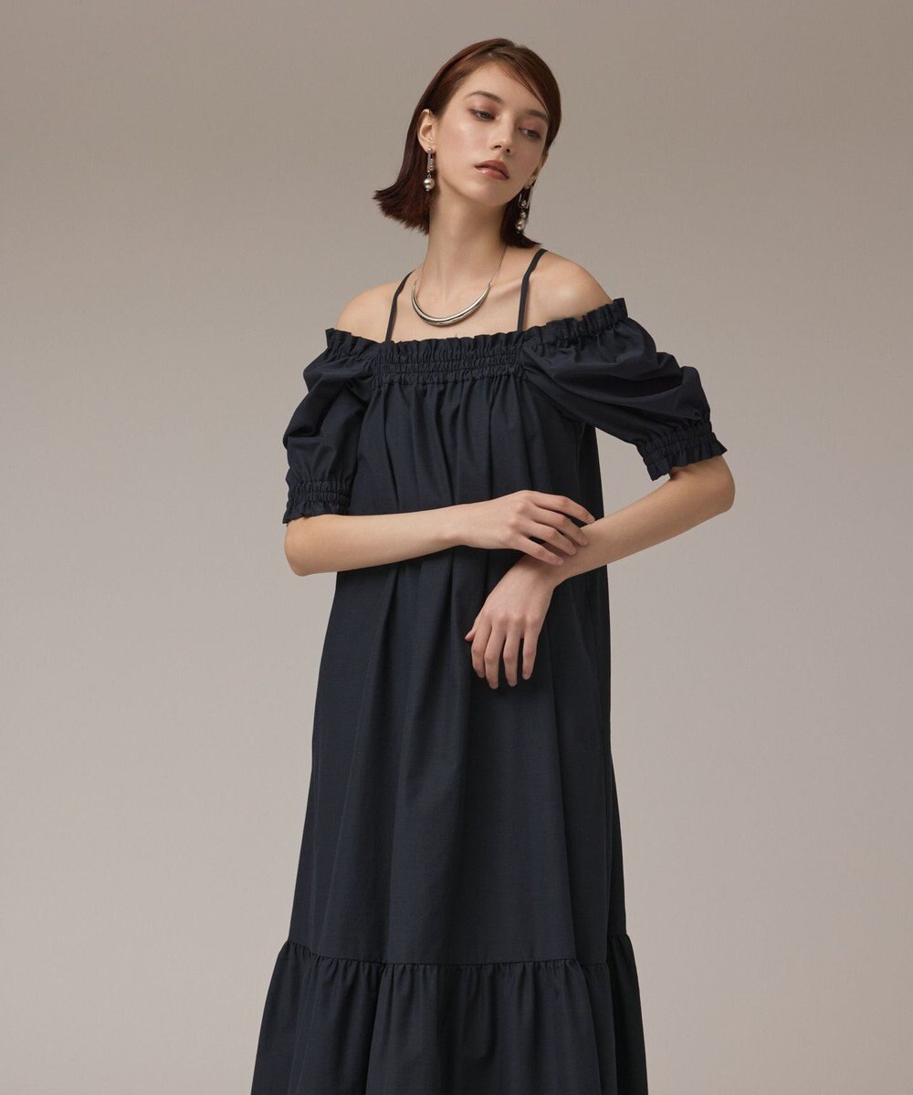 GRACE CONTINENTAL ギャザーロングワンピース 