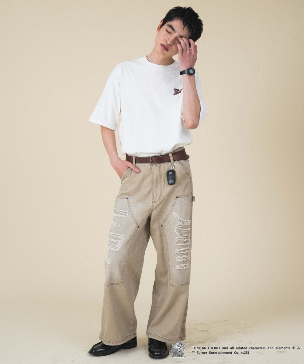 WEGO 【新柄追加/ユニセックス着用アイテム/SMLサイズ展開】TOMandJERRYグラフィックT（S） 