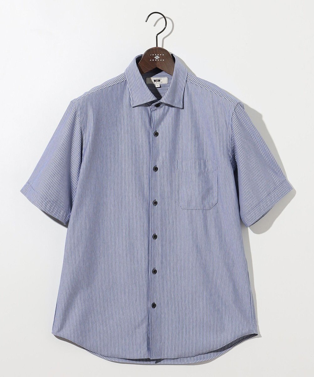JOSEPH ABBOUD 【キングサイズ・イージーケア・ストレッチ】コンパクトジャージーヘアラインストライプ シャツ 