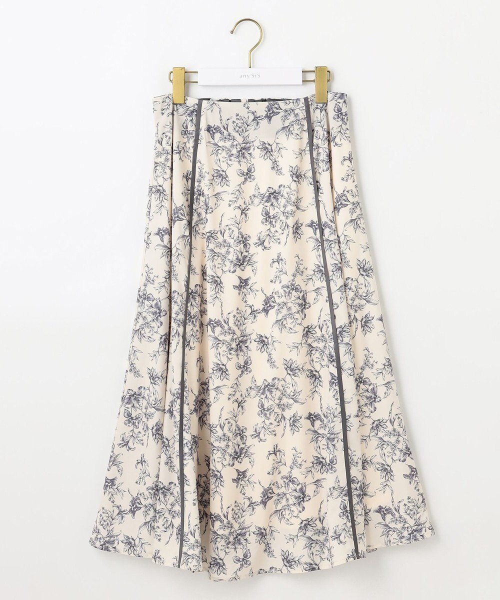 ANY SIS L 【全方位 好印象】ラメフェザーニット×フラワースカート セット 