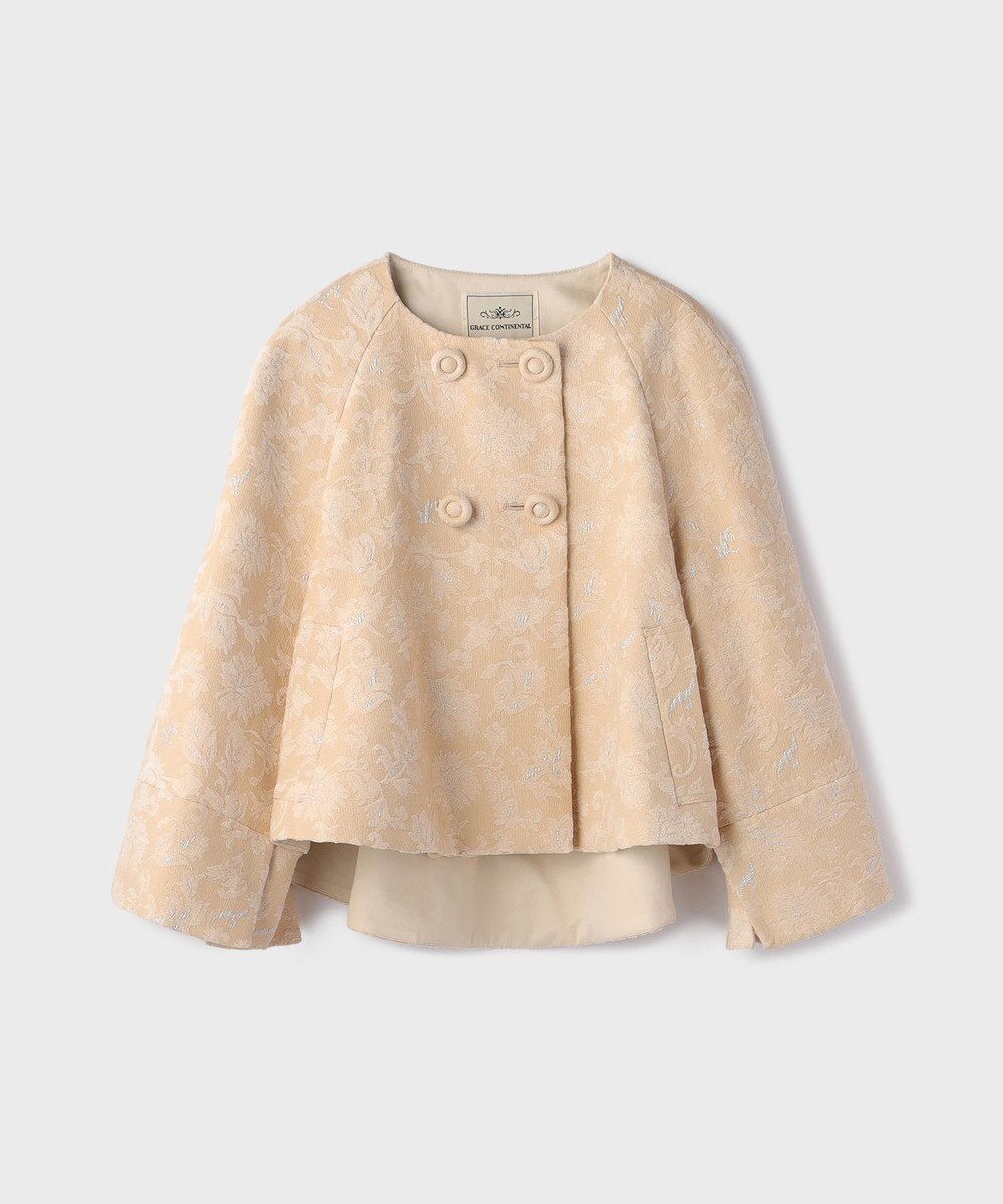 GRACE CONTINENTAL サラサジャガードケープジャケット 