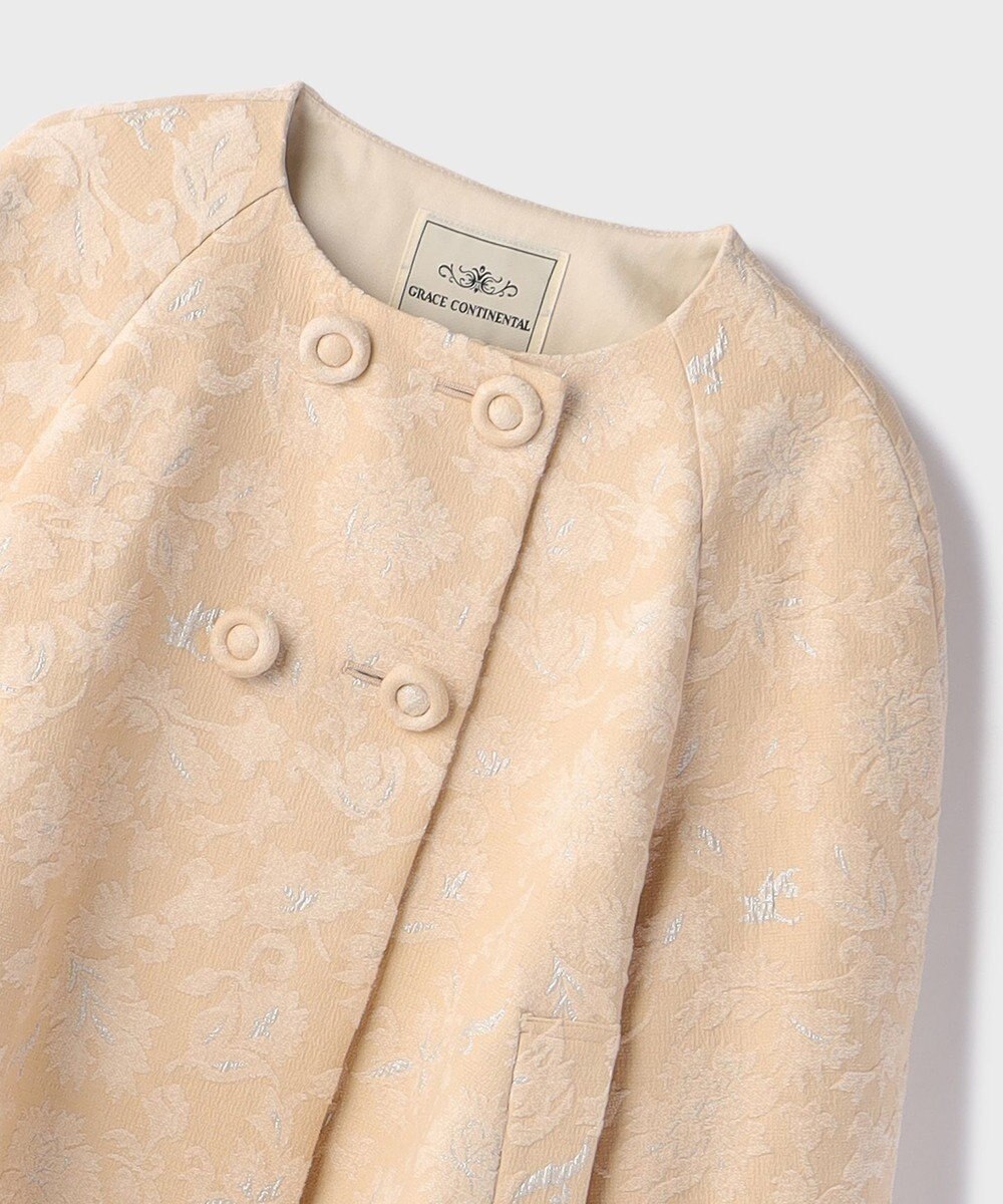 GRACE CONTINENTAL サラサジャガードケープジャケット 