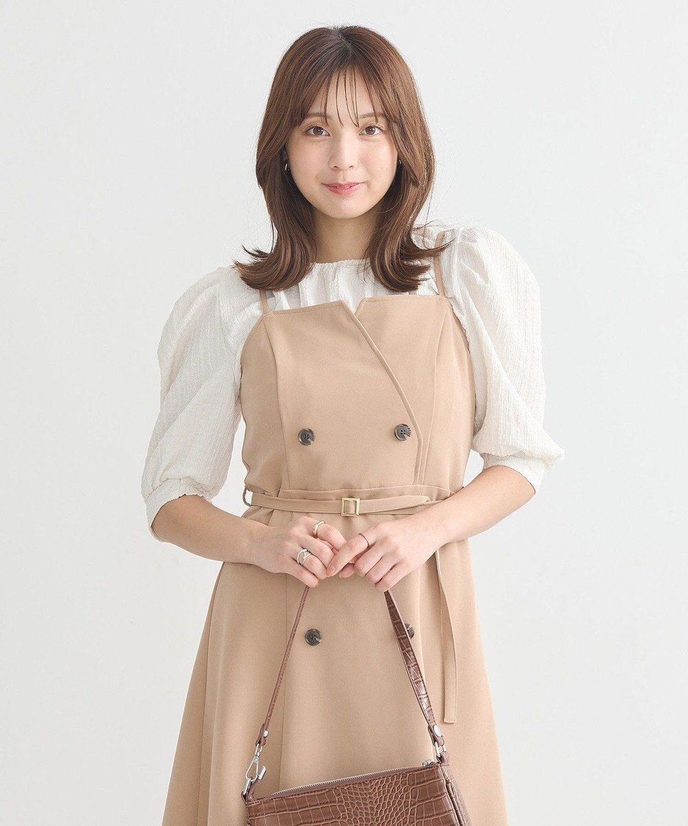 earth music&ecology トレンチ風キャミワンピース 