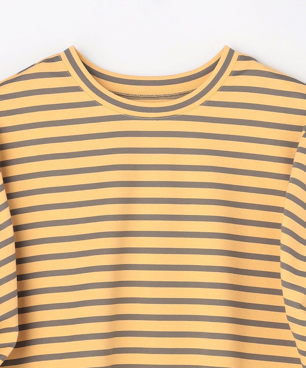 ANY L ツイストスリーブボーダートップス 