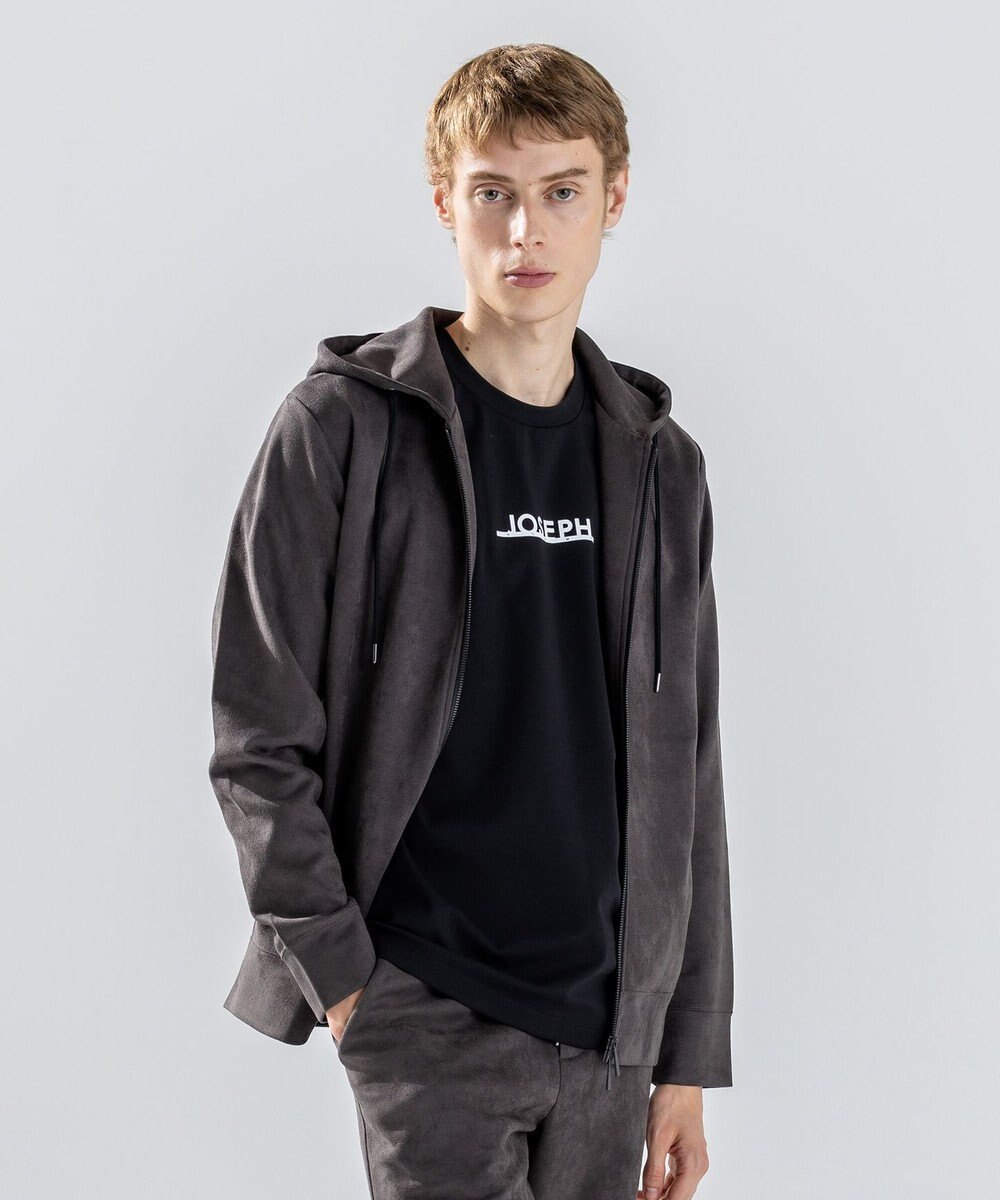 JOSEPH HOMME 【WEB・一部店舗限定  】レザーライクポンチ　ジップアップパーカー 