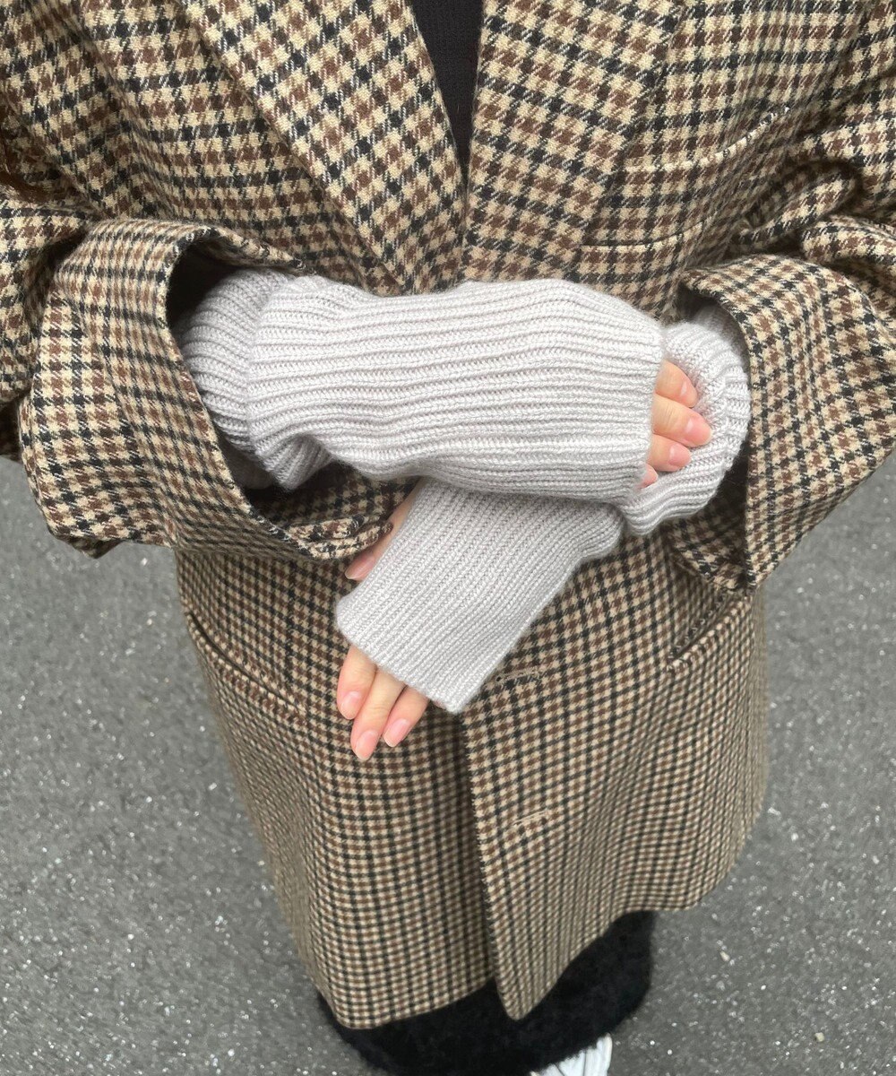 MOONBAT 【カシミヤ100%】リブニットアームウォーマー 