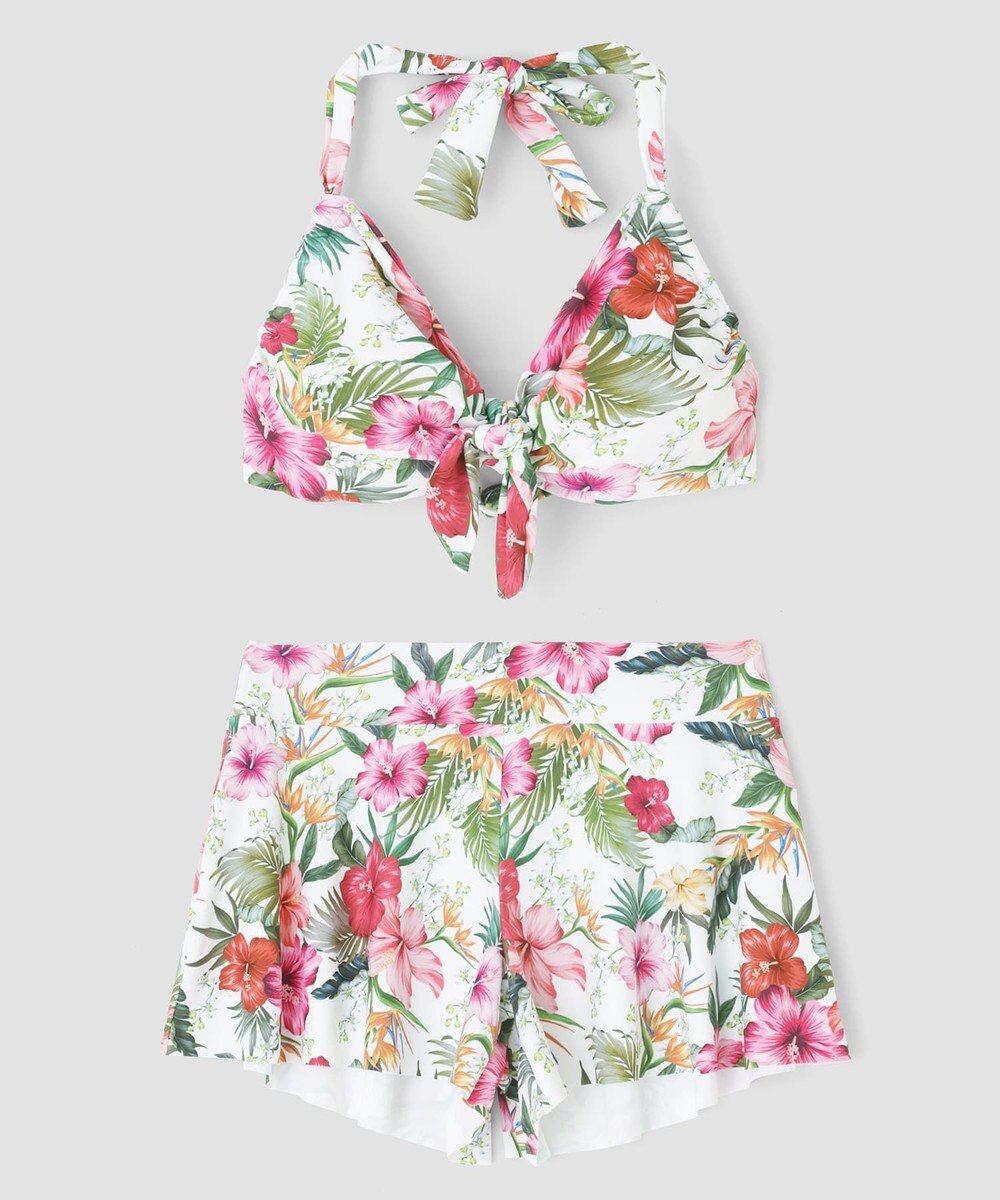 San-ai Resort（三愛水着楽園） 【新色ホワイト＆パープル入荷】４点セット水着　9M・11L【San-ai Resort（サンアイリゾート）】 