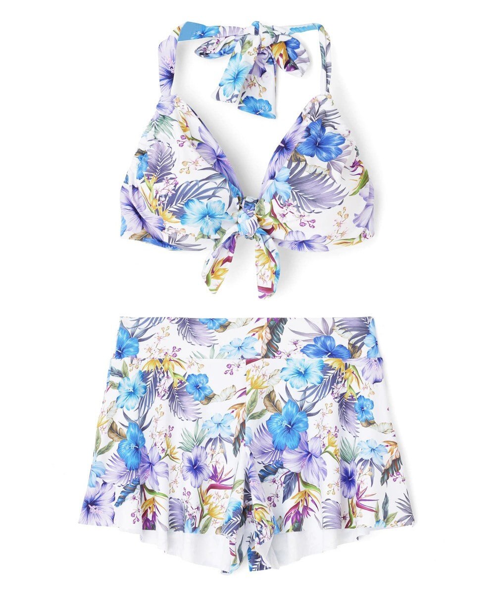 San-ai Resort（三愛水着楽園） 【新色ホワイト＆パープル入荷】４点セット水着　9M・11L【San-ai Resort（サンアイリゾート）】 