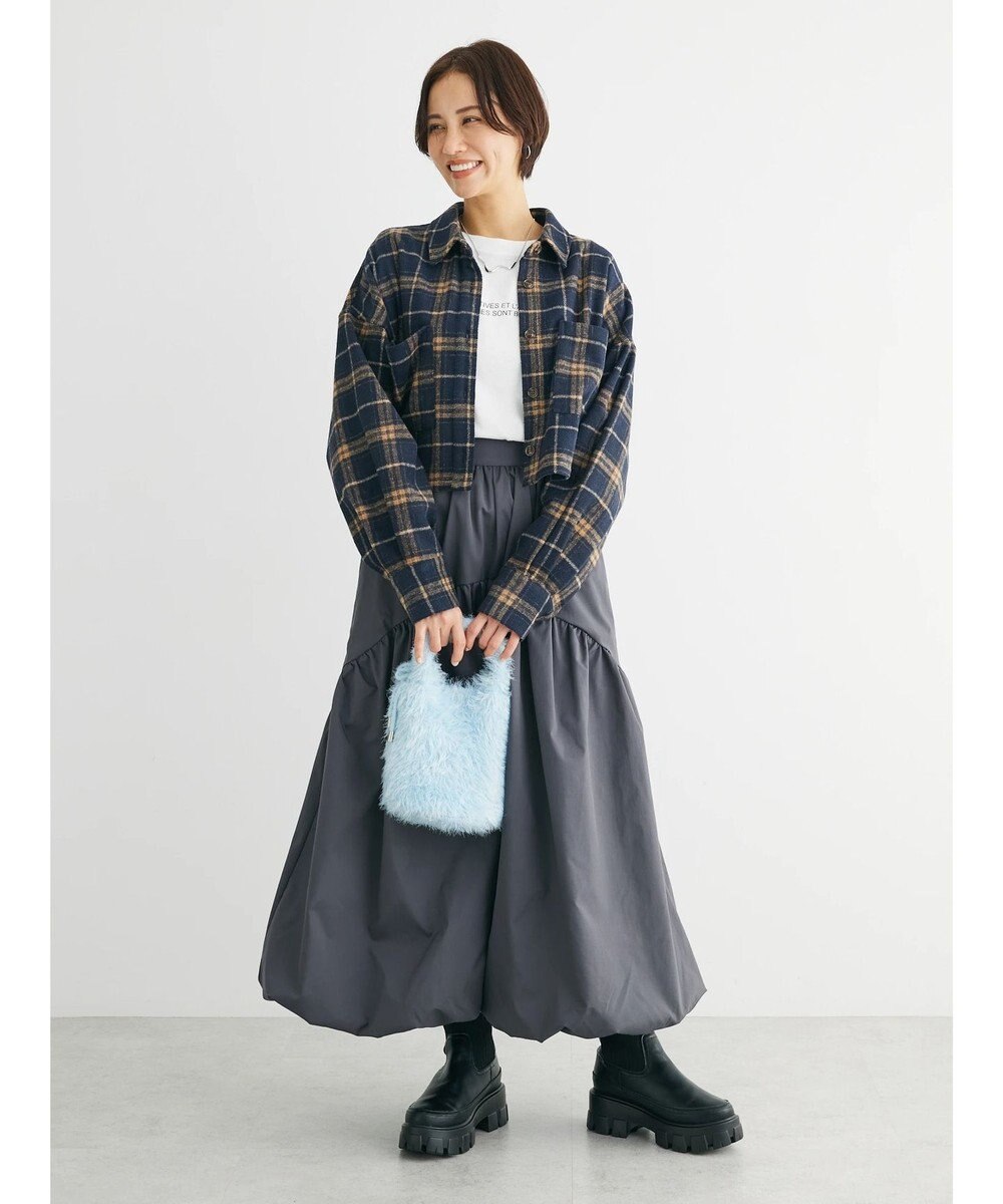 Green Parks ・ＥＬＥＮＣＡＲＥ　ＤＵＥ　シャギーチェックショートシャツ 