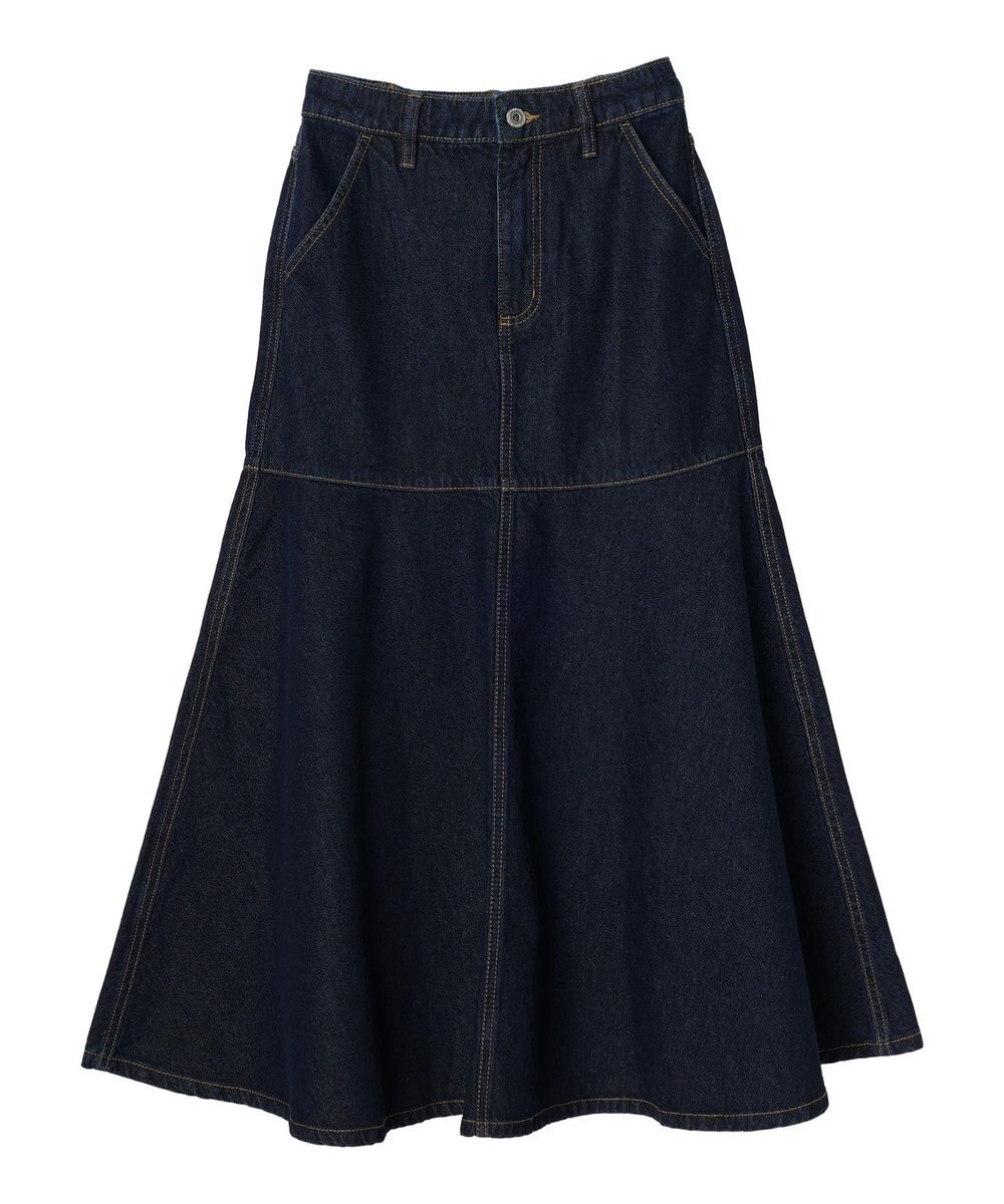 earth music&ecology ペプラムマーメイドデニムスカート 