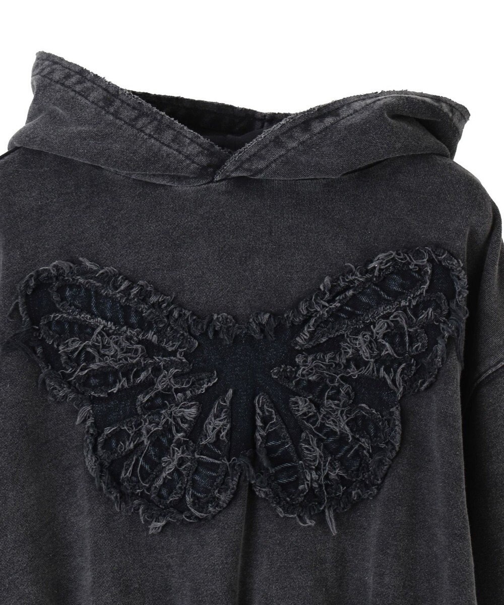 WEGO ヴィンテージウォッシュバタフライショートパーカー 