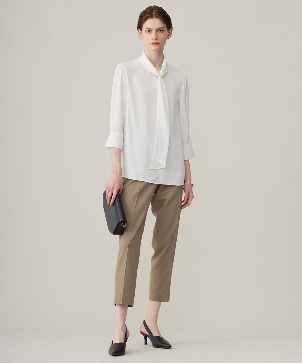 ICB 【洗える】ウール2WAYストレッチ ドロストパンツ 