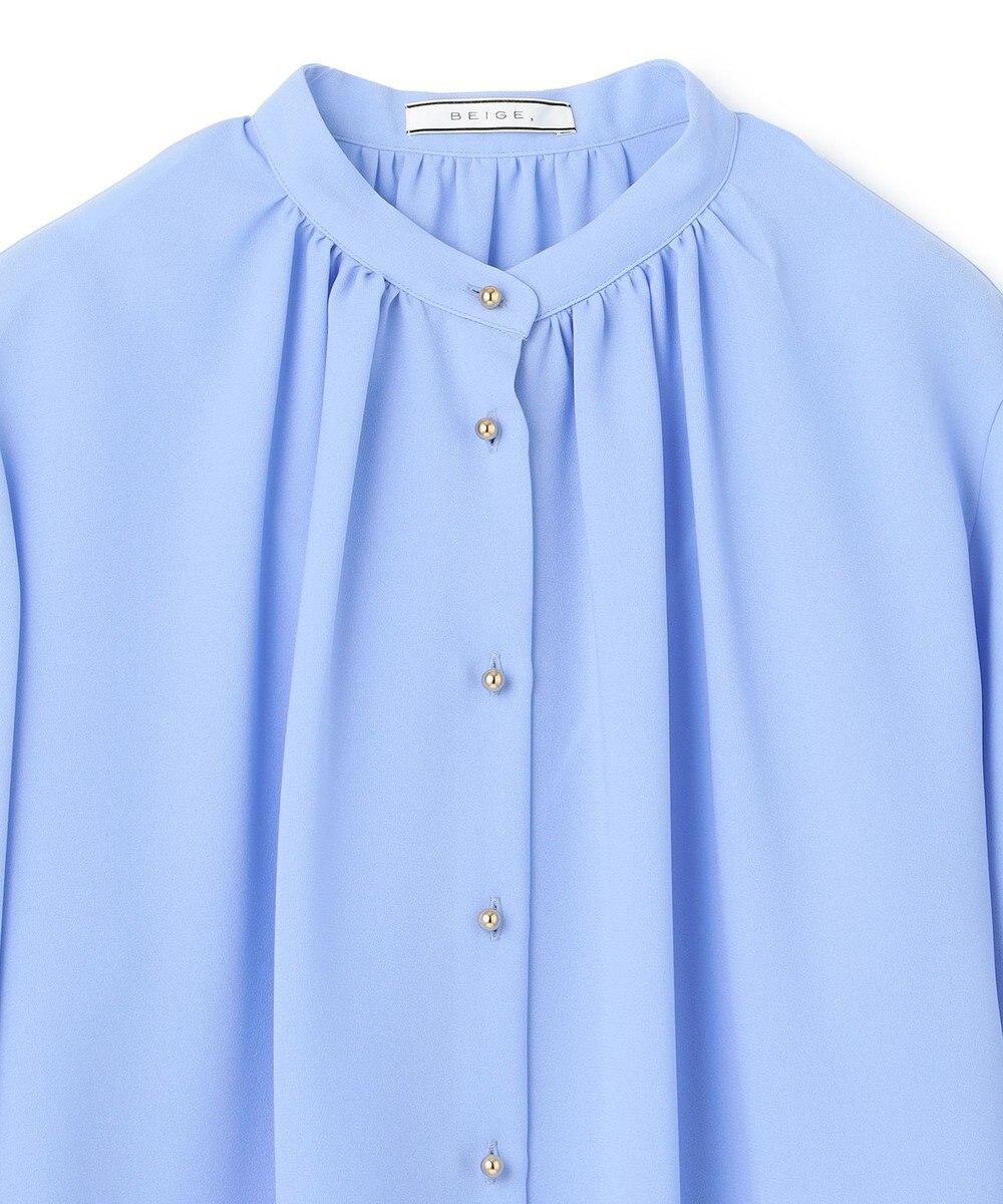 BEIGE， 【S-size】STOW / バンドカラーブラウス 