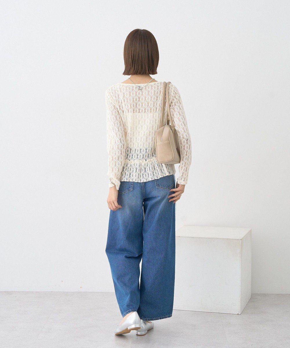 earth music&ecology ワイドフリンジデニムパンツ 