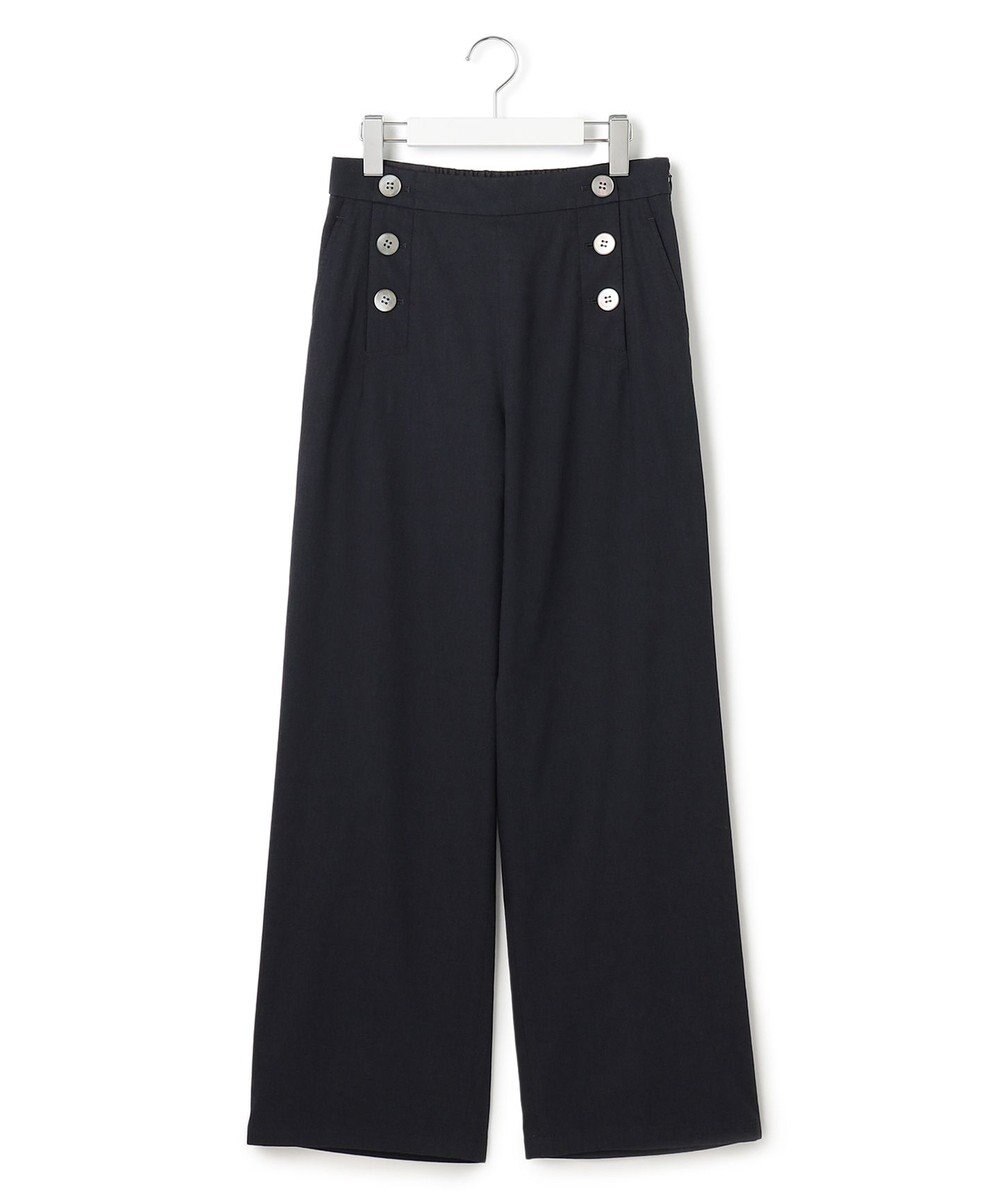 23区 【洗える】リネンヴィスコースストレッチ マリンパンツ 