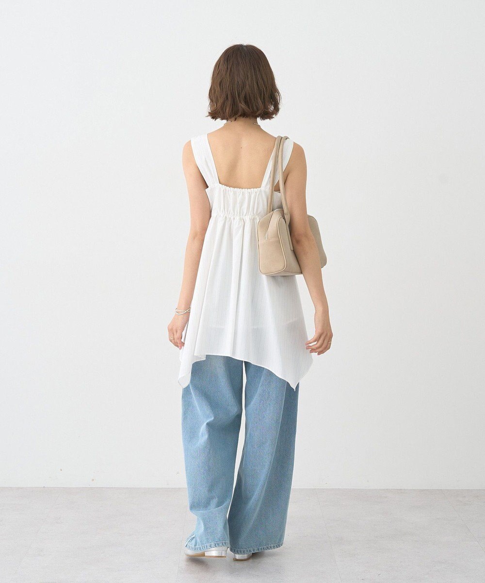 earth music&ecology ワイドフリンジデニムパンツ 