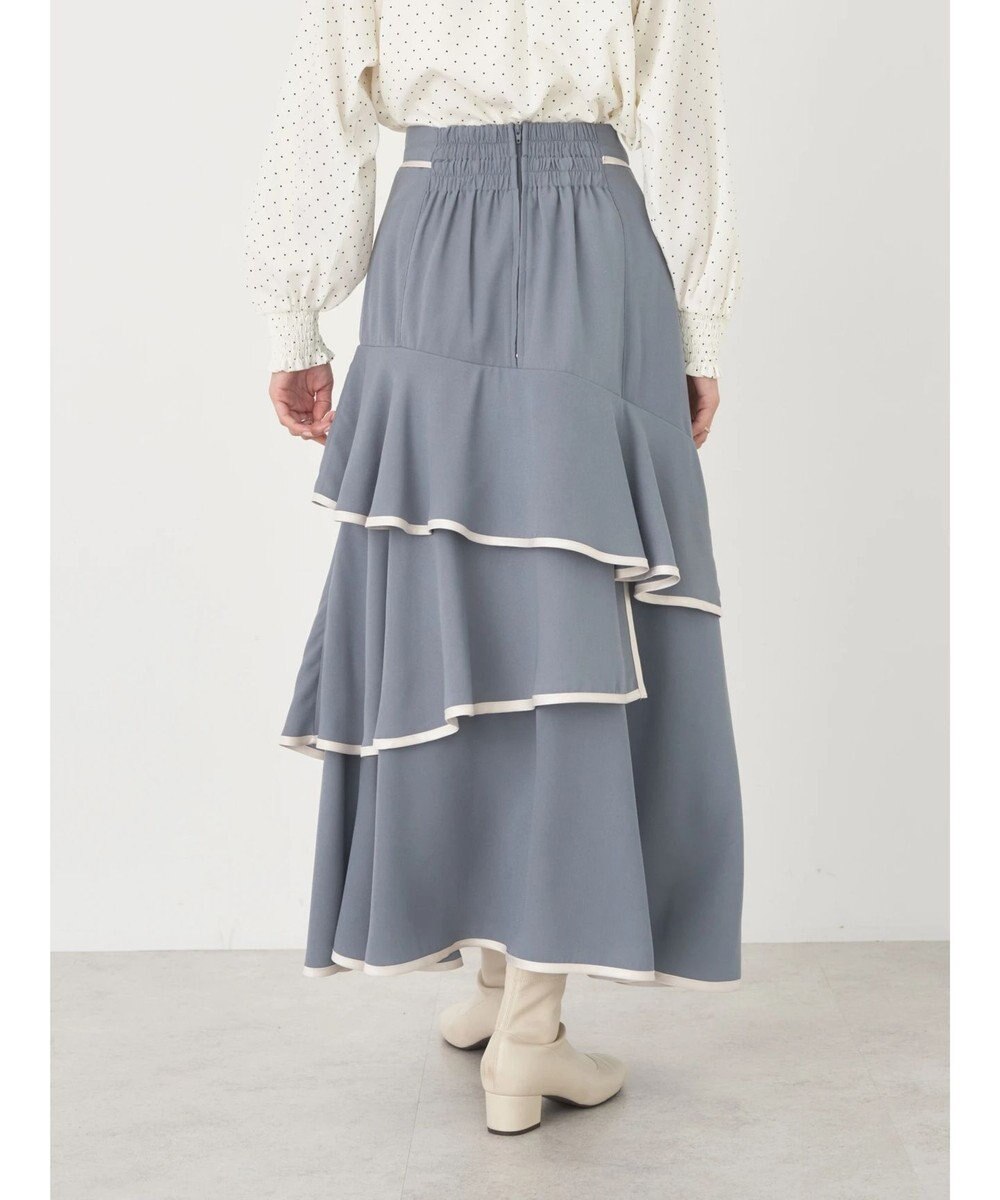 earth music&ecology パイピングフリルティアードスカート 