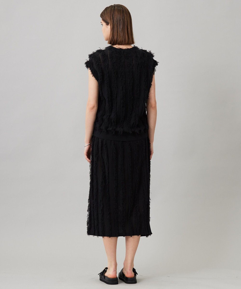 ICB L 【洗える】カットジャガード Vネックニット 