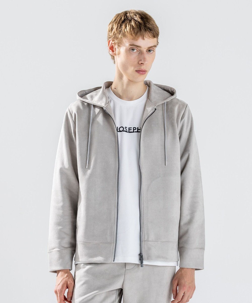 JOSEPH HOMME 【WEB・一部店舗限定  】レザーライクポンチ　ジップアップパーカー 