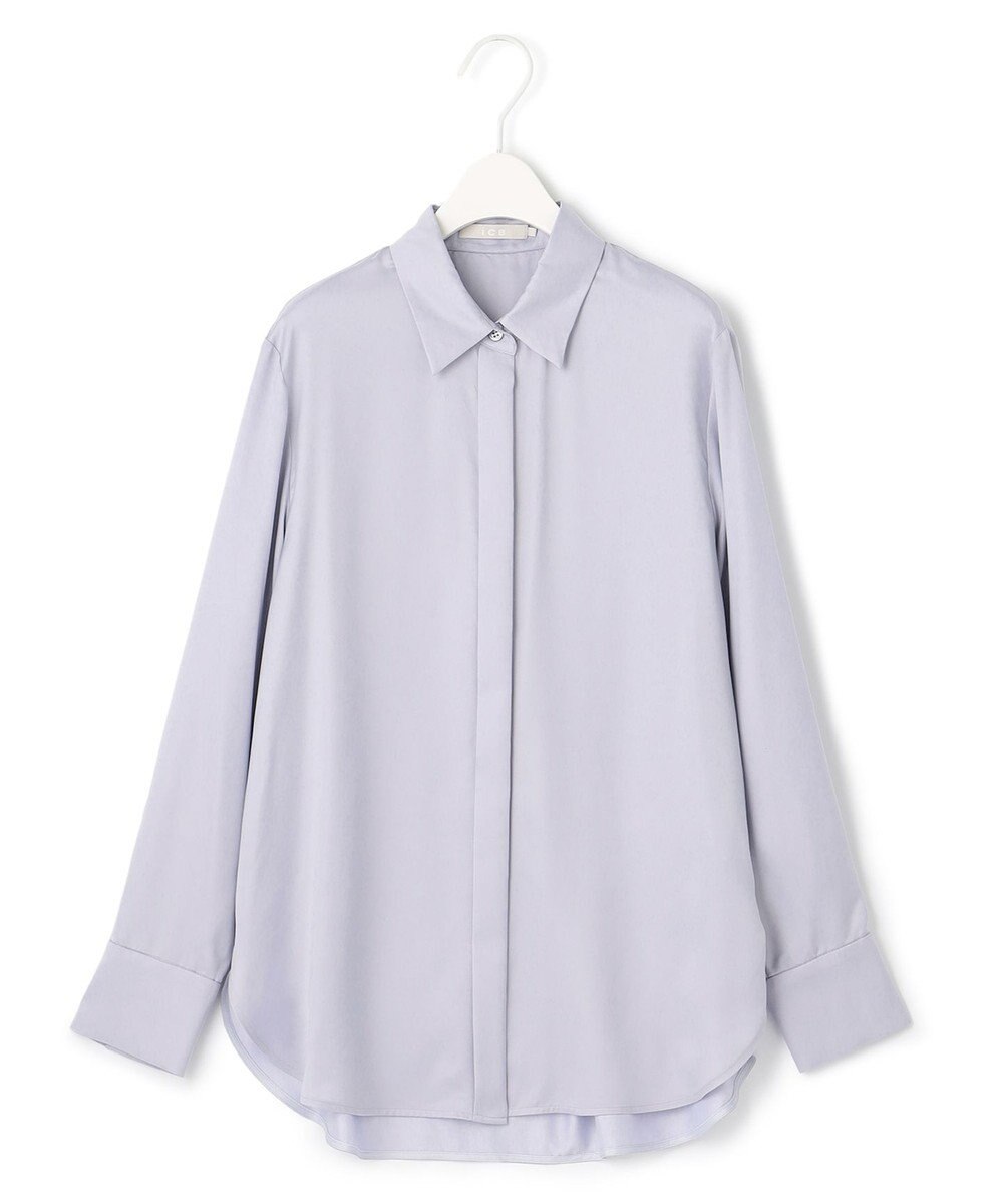 ICB 【洗える】 ルゼブフィブリルサテン シャツ 