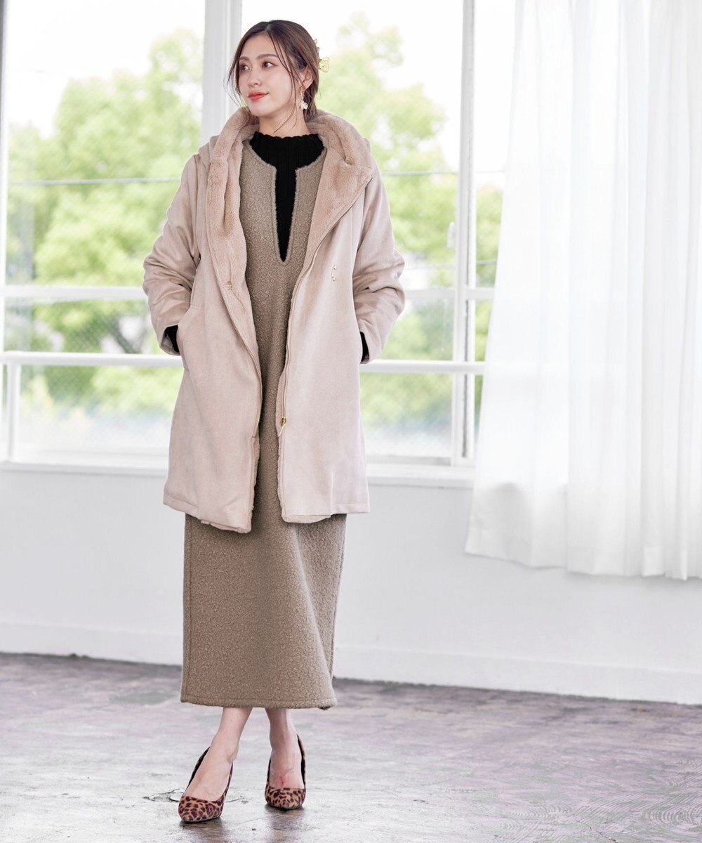 Tiaclasse ボアジャンパースカート ワンピース 