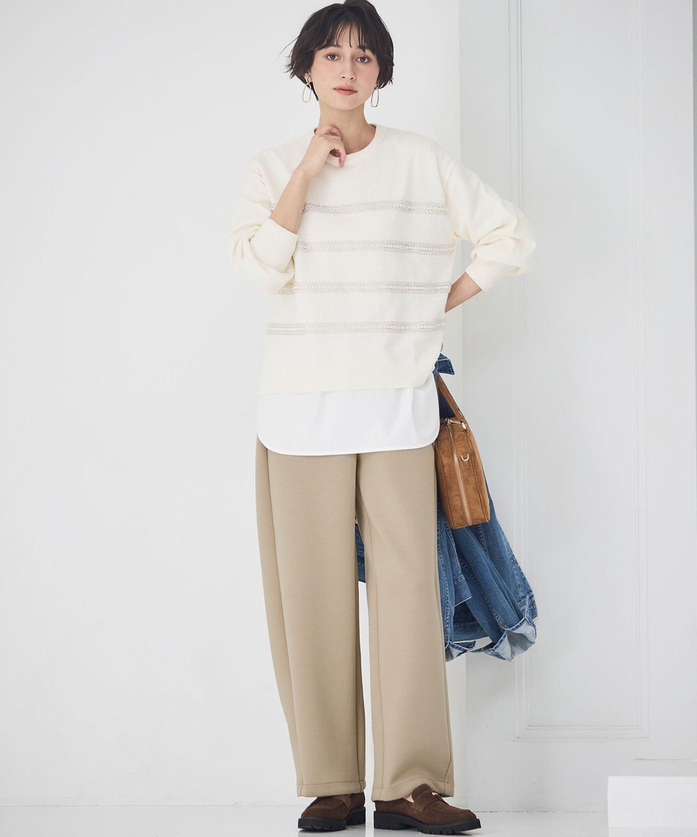 23区 L 【洗える】コットンエアーダンボール 2WAY カーヴィー パンツ 