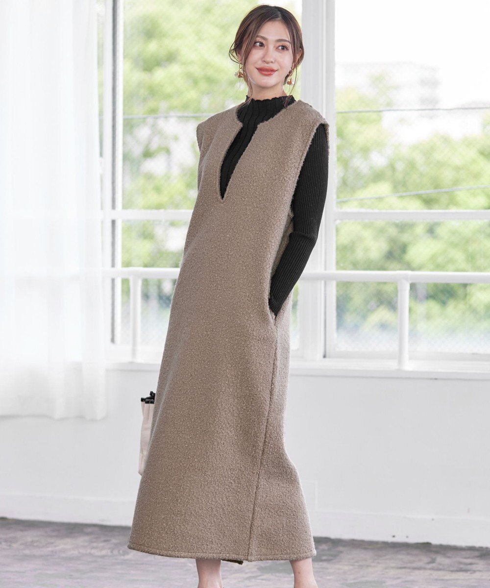 Tiaclasse ボアジャンパースカート ワンピース 