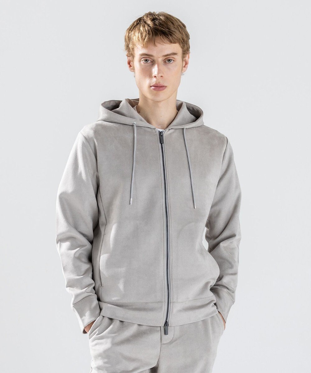 JOSEPH HOMME 【WEB・一部店舗限定  】レザーライクポンチ　ジップアップパーカー 