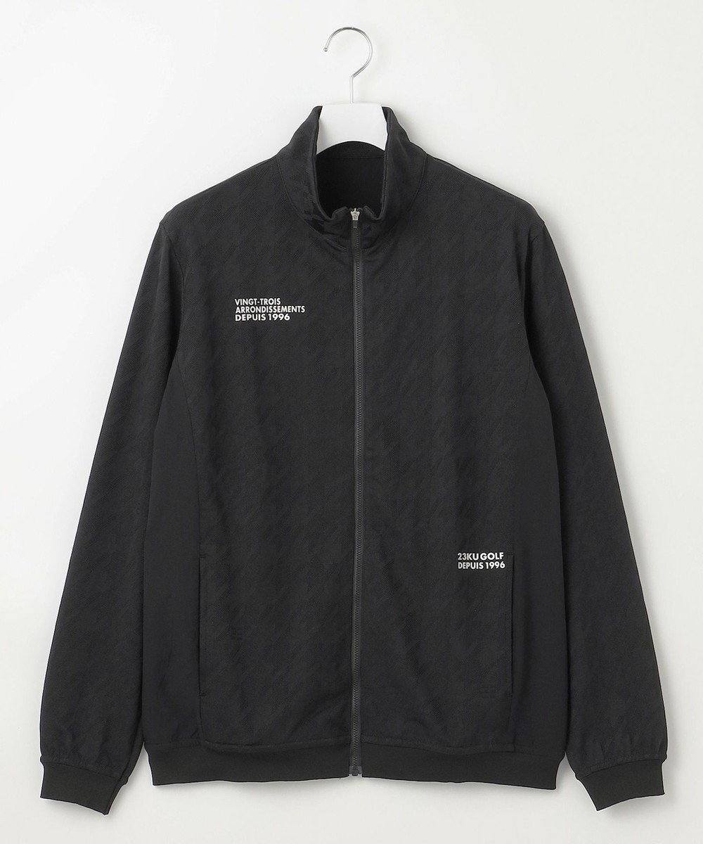 23区GOLF 【MEN】【UVカット】千鳥ジャカードニットブルゾン 