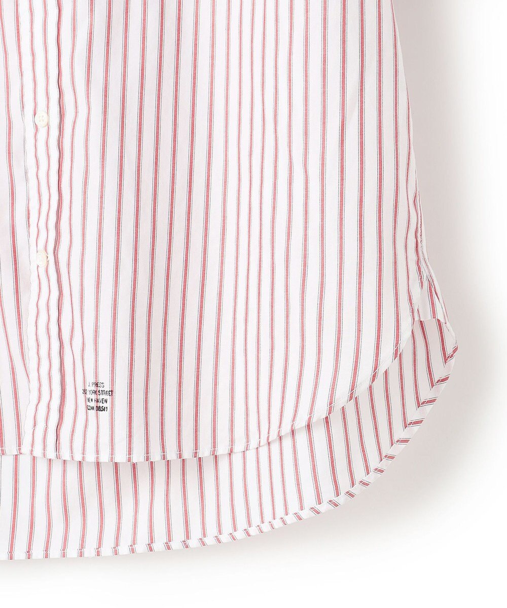 J.PRESS MEN 【WEB・一部店舗限定】ドビーマルチストライプ バンドカラーシャツ 