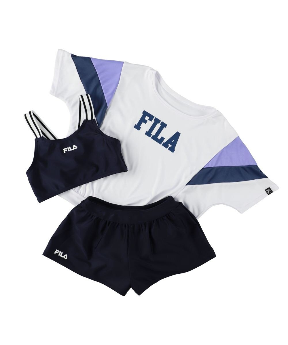 OP／FILA 【FILA】ゆったりシルエットTシャツ付き水着３点セット 