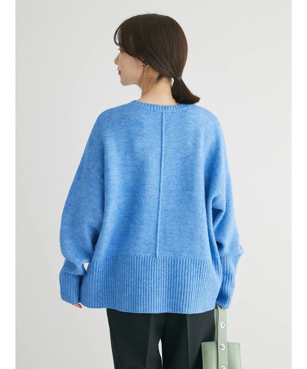 Green Parks ｆｕｗａっとメランジ袖リブ長めニットプルオーバー 