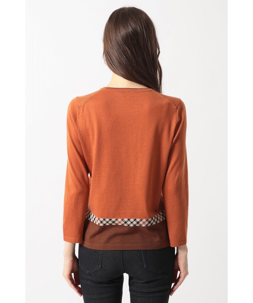 DAKS ジャカード クルーネックプルオーバー 