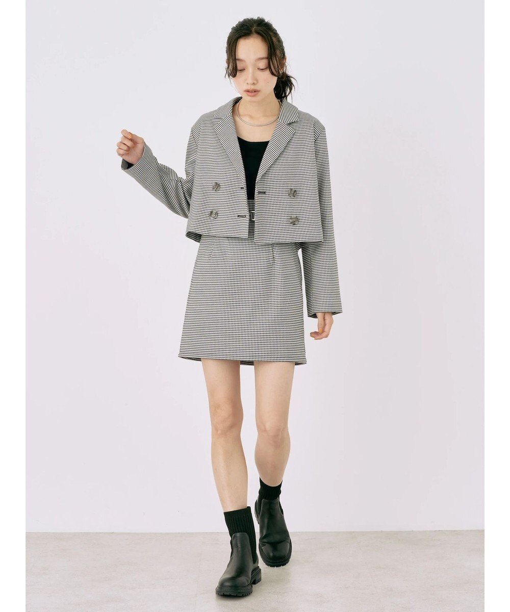 earth music&ecology チェックミニスカート 