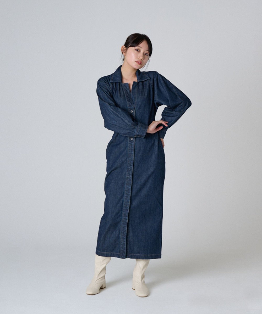 洗える】SKIPPER SHAPE DRESS デニムワンピース / Ripo trenta anni 