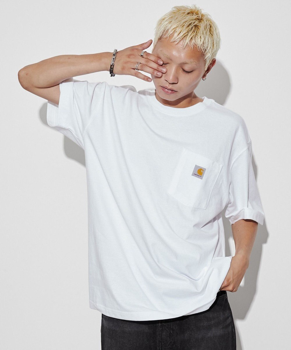 WEGO 【CARHARTT/ユニセックス着用ITEM】CARHARTTワンポイントポケットT(SS) ホワイト