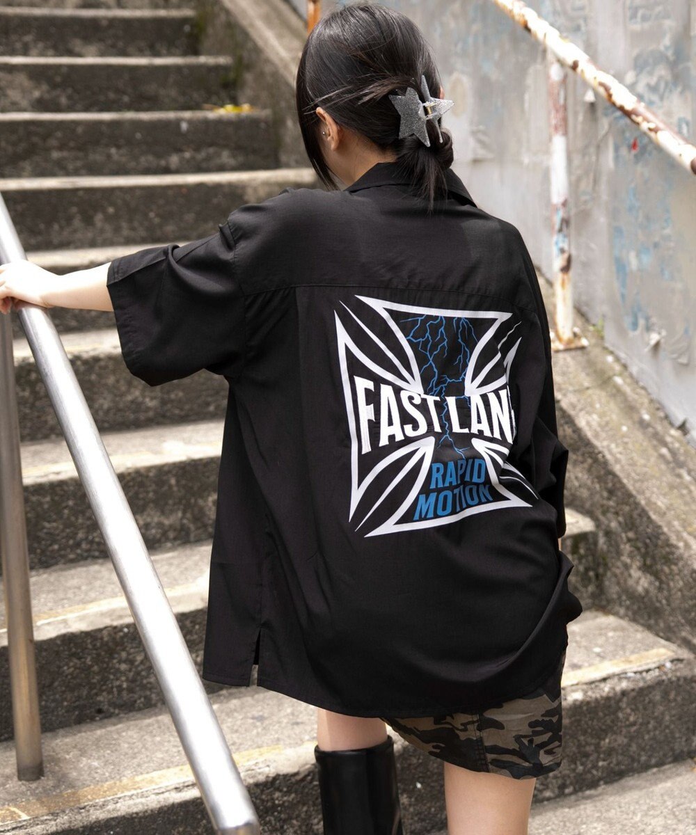 WEGO 【ユニセックス着用ITEM/MLサイズ展開】オープンカラーグラフィックシャツ（SS） 