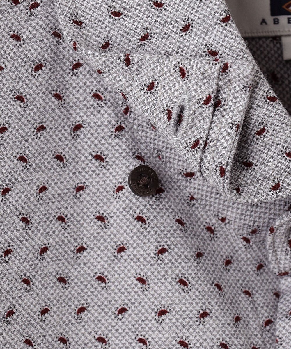 JOSEPH ABBOUD 【綿100％・ストレッチ】コンフォートジャージープリントシャツ 