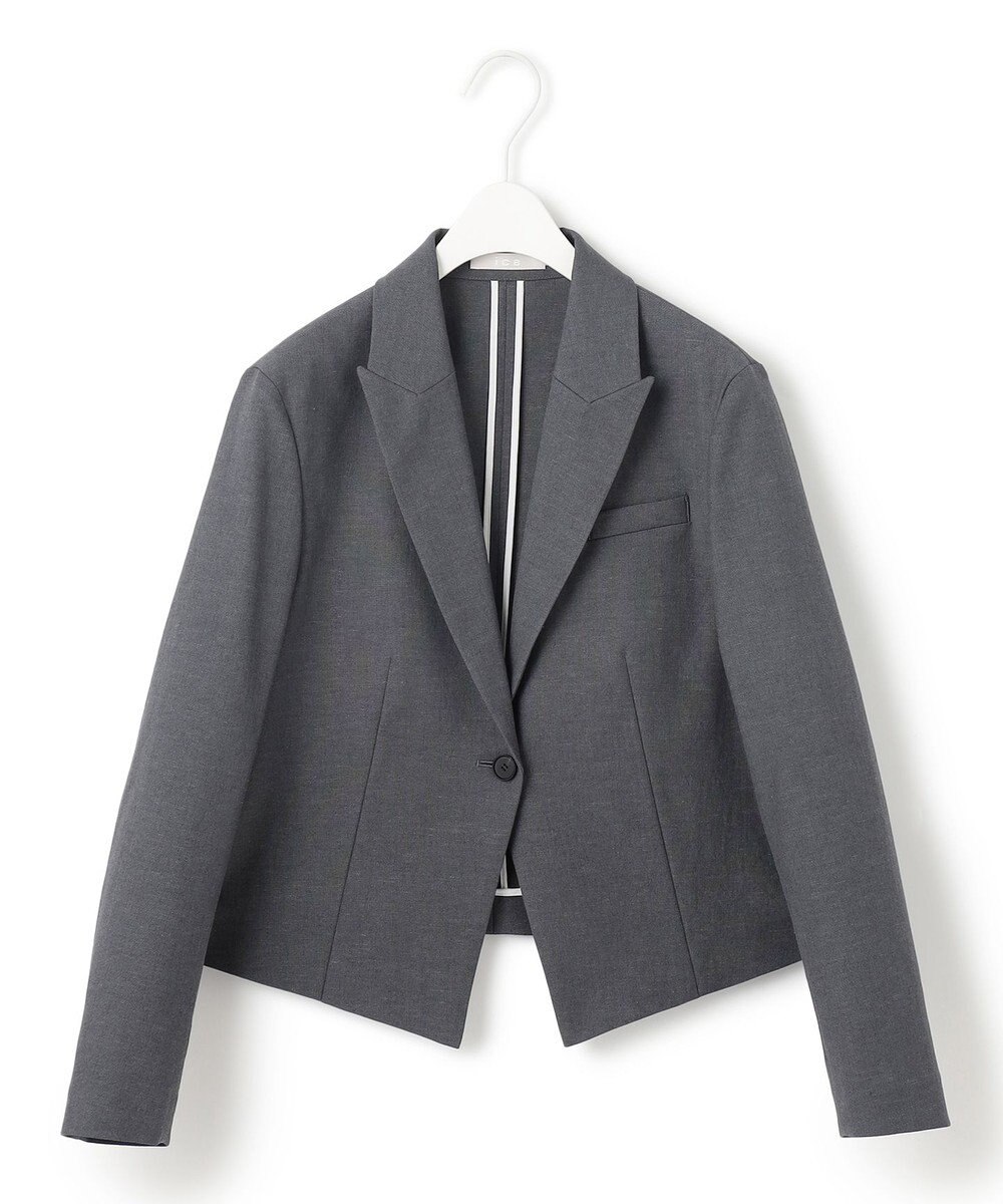 ICB 【接触冷感・UVケア・撥水・洗える】LooseWeave クロップドジャケット 