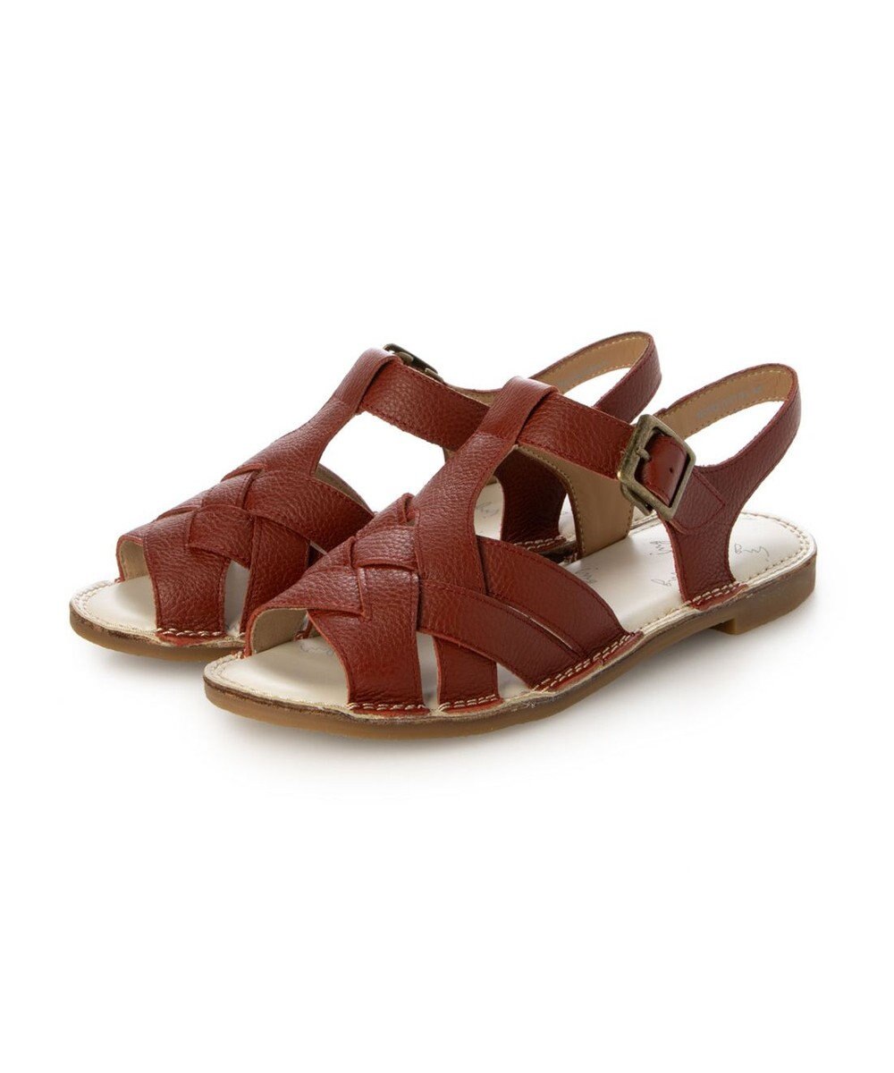 ing <ing>【サスティナブル】クロスメッシュデザインサンダル 