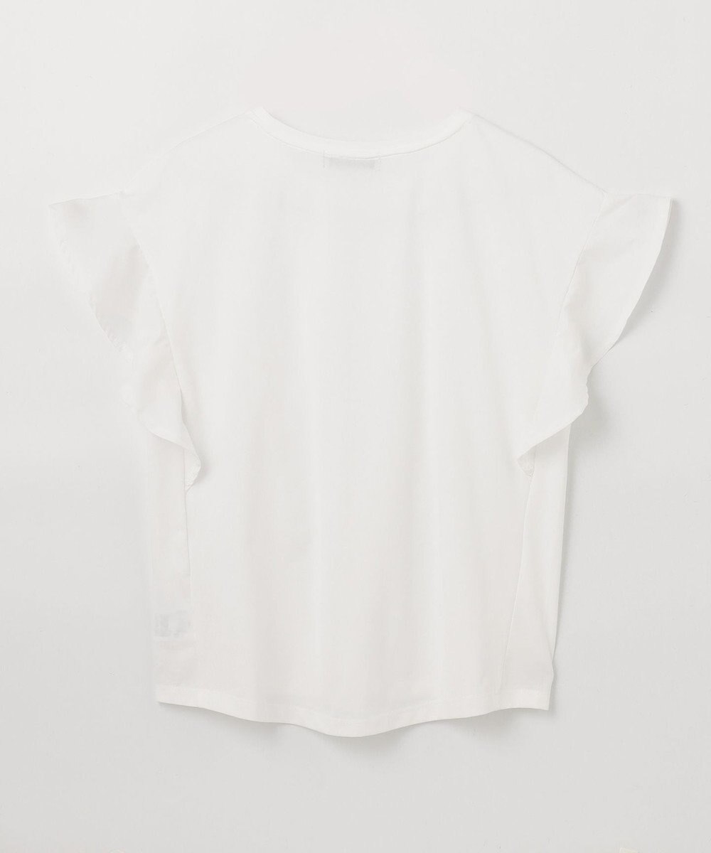 ANY 異素材コンビフリルスリーブプルオーバー 