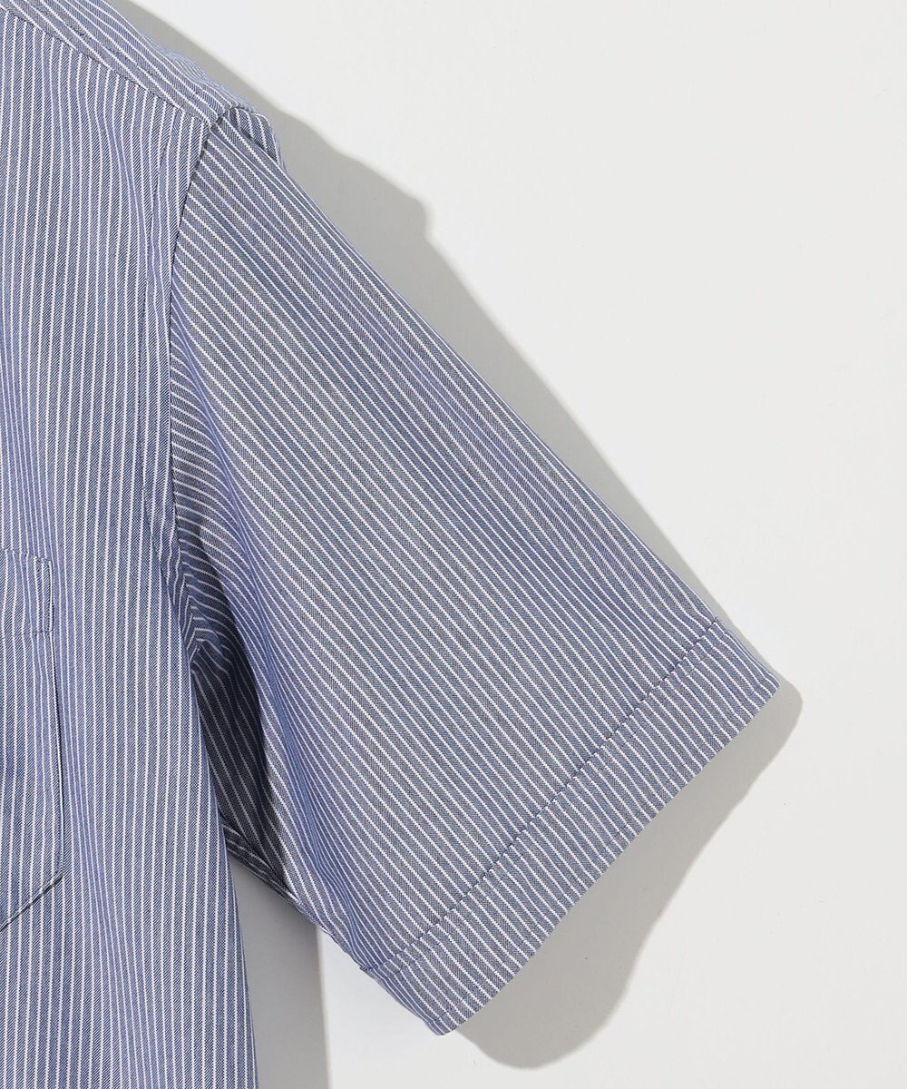 JOSEPH ABBOUD 【キングサイズ・イージーケア・ストレッチ】コンパクトジャージーヘアラインストライプ シャツ 