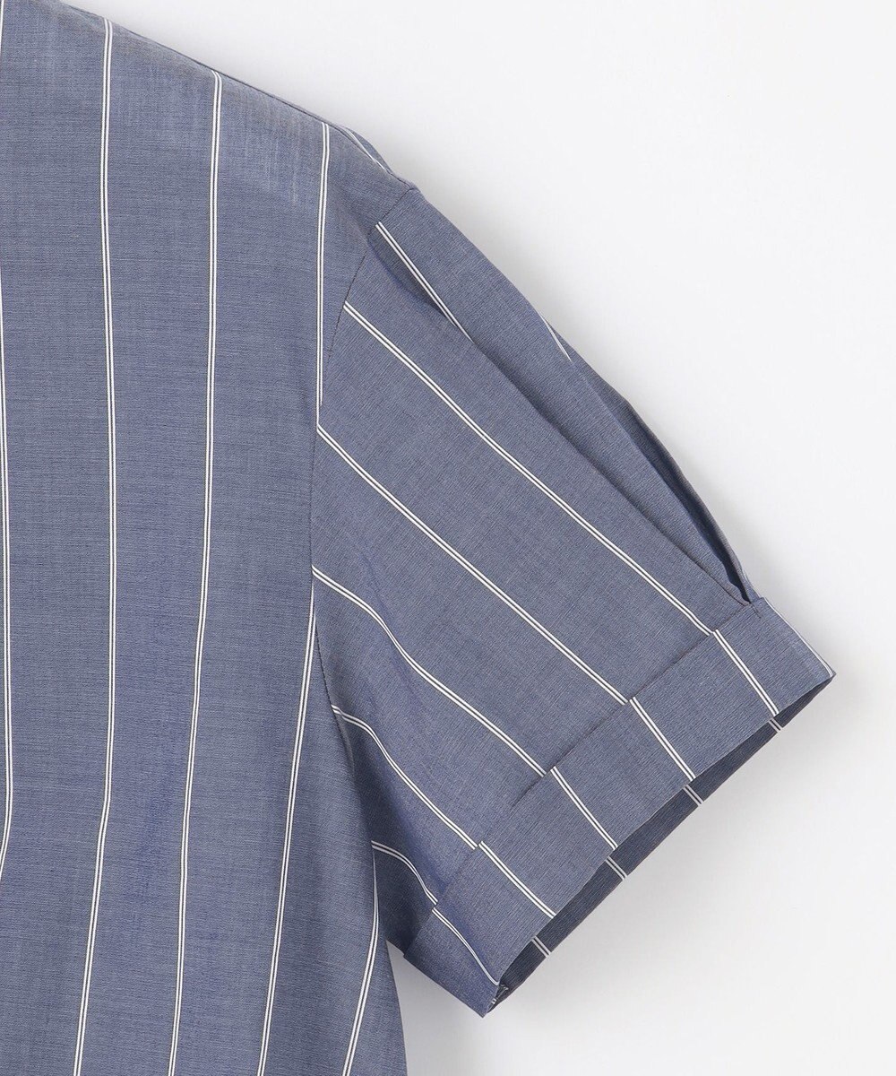 J.PRESS LADIES 【洗える】キュプラローン ストライプ ブラウス 