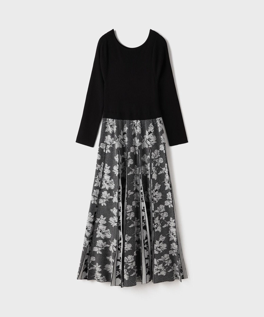 GRACE CONTINENTAL ラメモールニットジャガードワンピース 