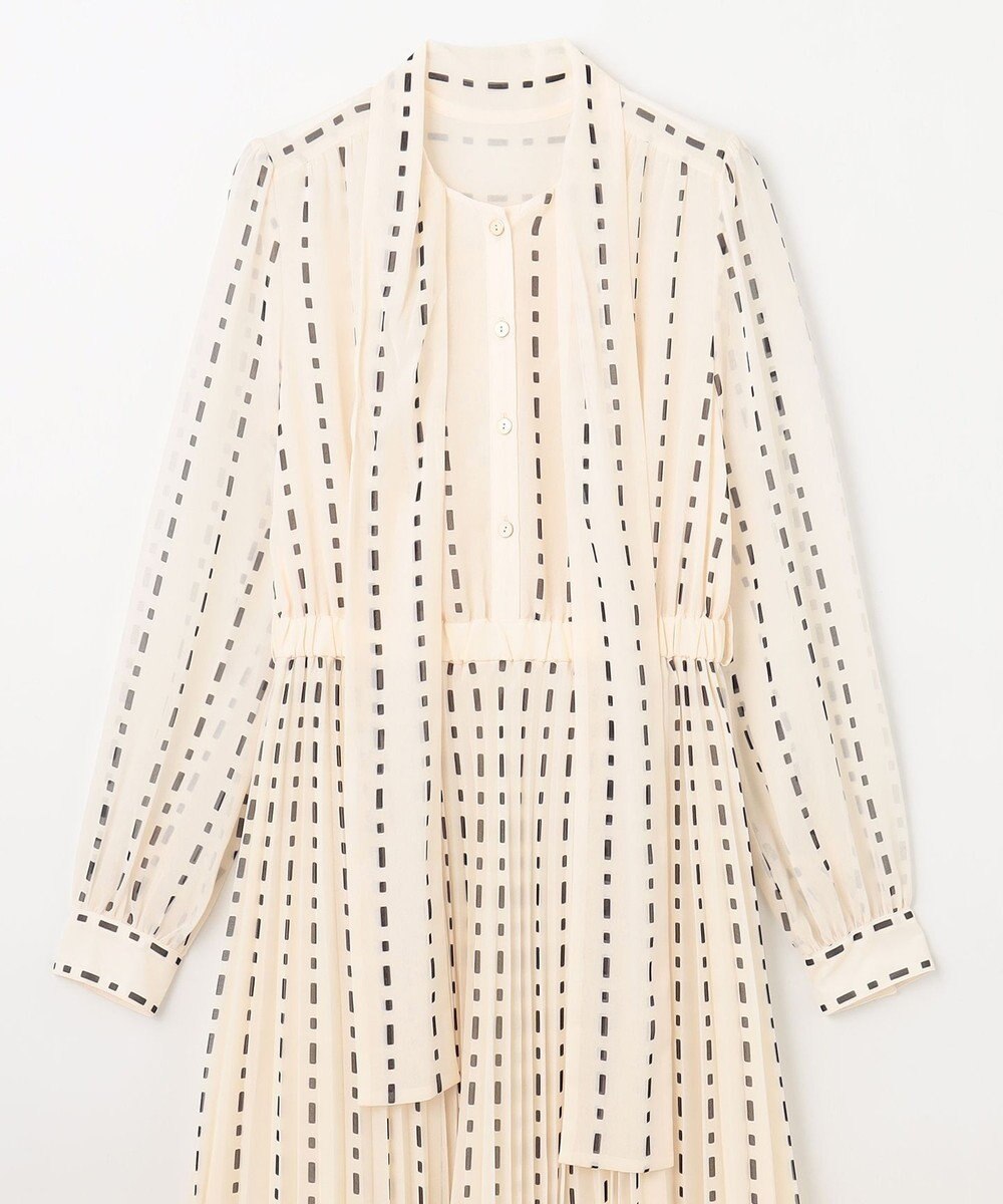 GRACE CONTINENTAL ドットストライププリントワンピース 