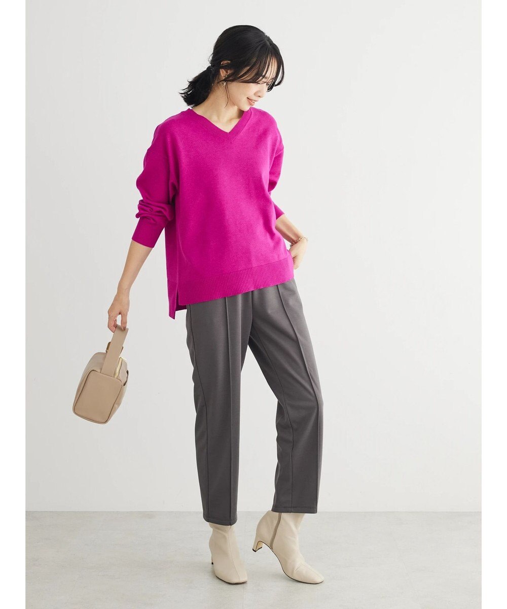 Green Parks もちやわ　Ｖネック前後差プルオーバー 