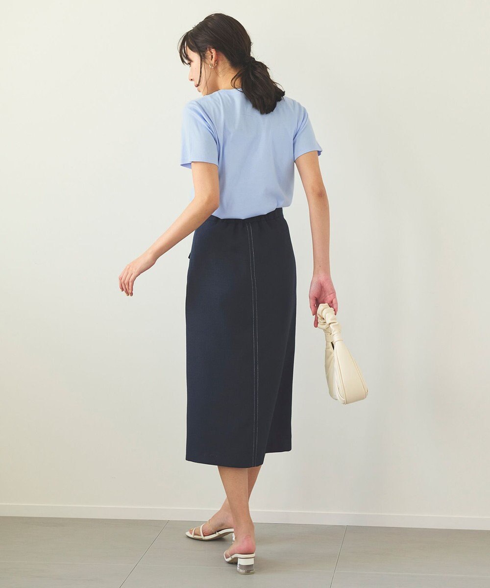 Feroux 【新色追加・洗える】パールポイントフラップ スカート 